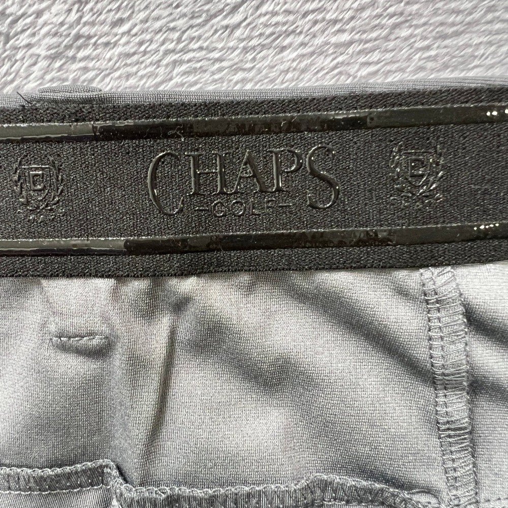 Chaps Golf Pants Men's 34x32 Gray Tech Performance Lightweight Stretch Trousers - Picture 5 of 9